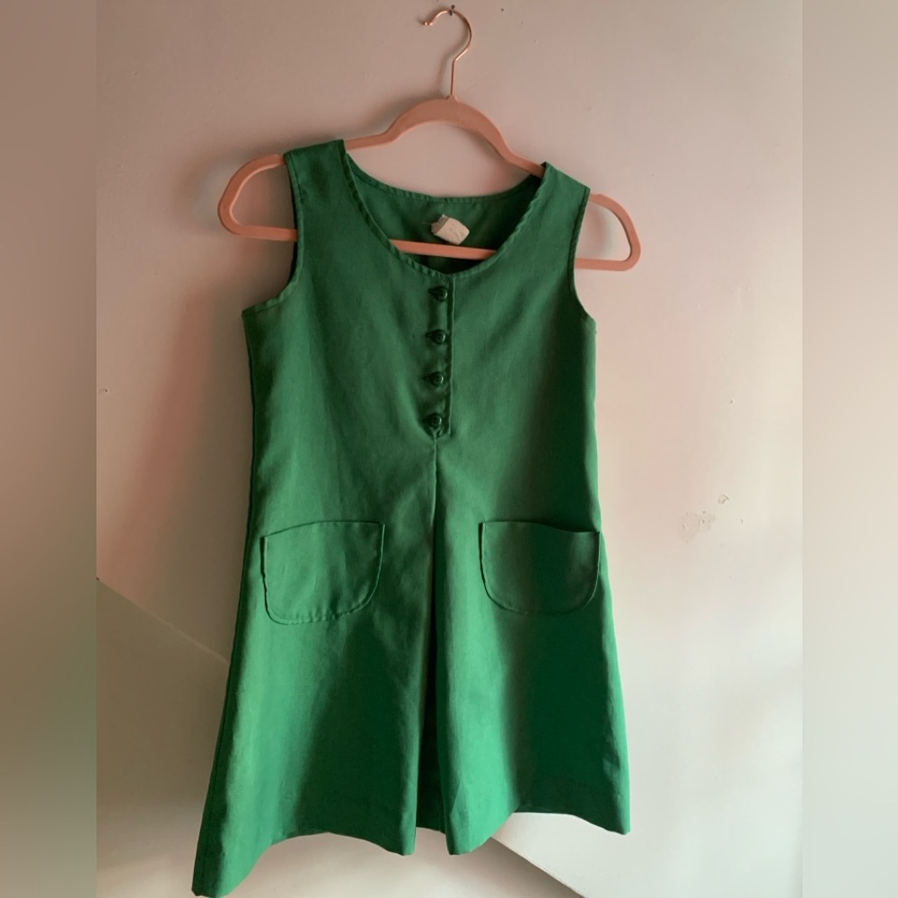 Vintage Mini Kelly Green Dress